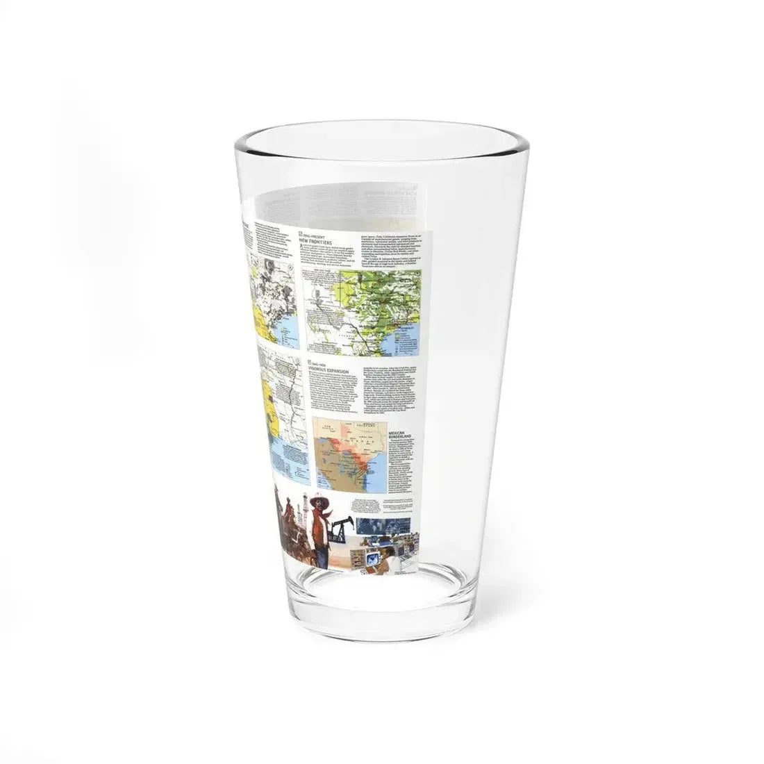 USA - Texas 2 (1986) (Map) Pint Glass 16oz - Go Mug Yourself