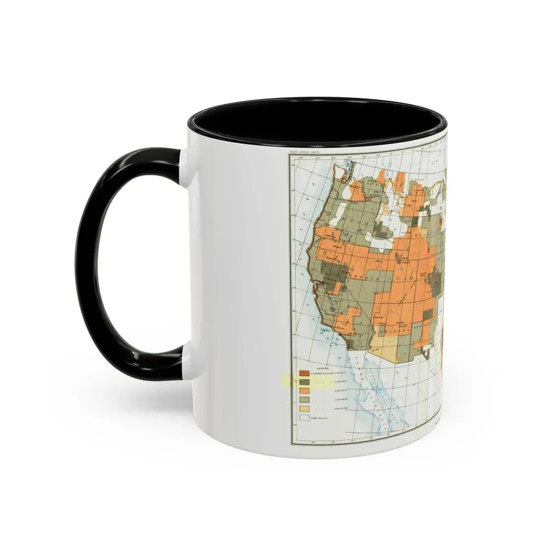 USA - The United States (1892) (Map) Accent Coffee Mug - Go Mug Yourself