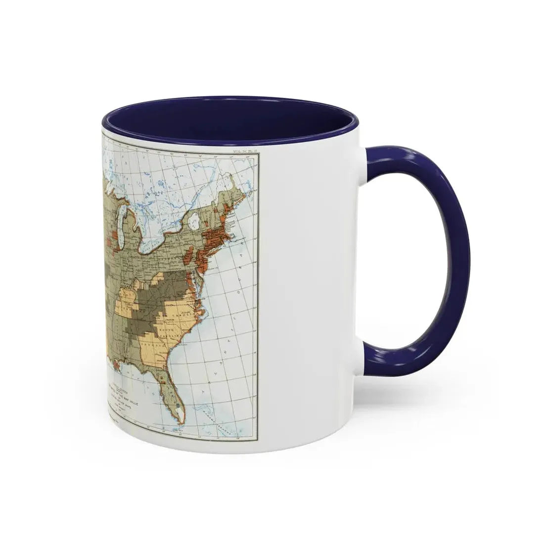 USA - The United States (1892) (Map) Accent Coffee Mug - Go Mug Yourself