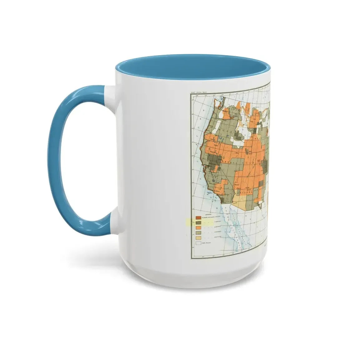 USA - The United States (1892) (Map) Accent Coffee Mug - Go Mug Yourself