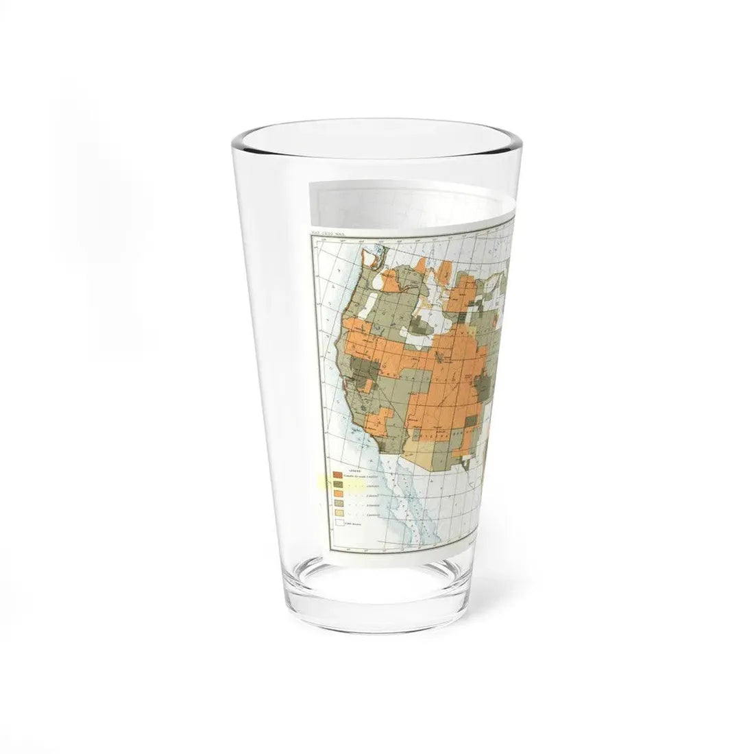 USA - The United States (1892) (Map) Pint Glass 16oz - Go Mug Yourself