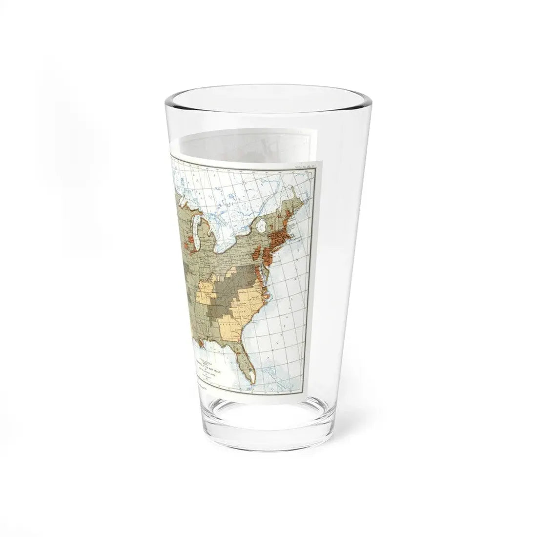 USA - The United States (1892) (Map) Pint Glass 16oz - Go Mug Yourself