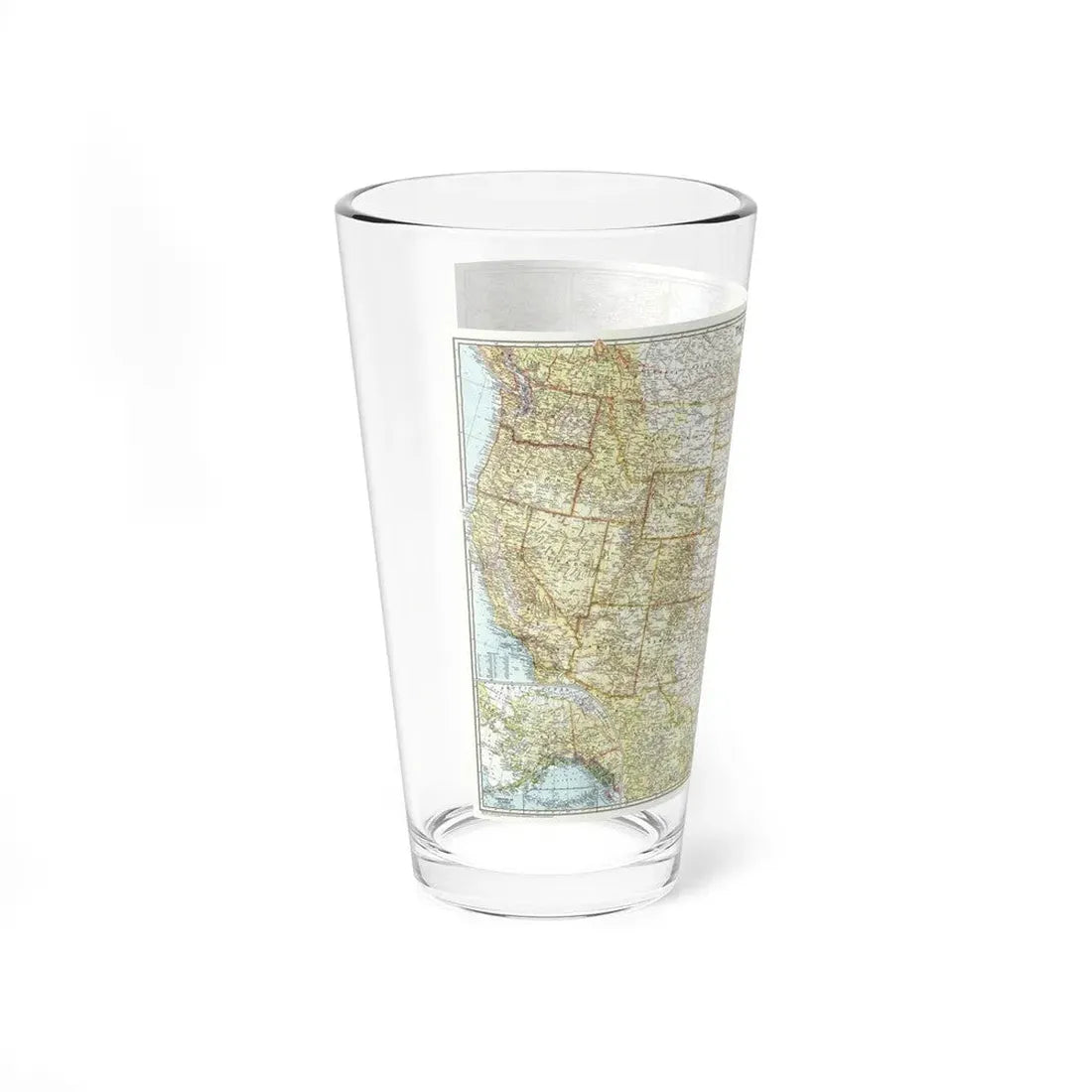USA - The United States (1956) (Map) Pint Glass 16oz - Go Mug Yourself