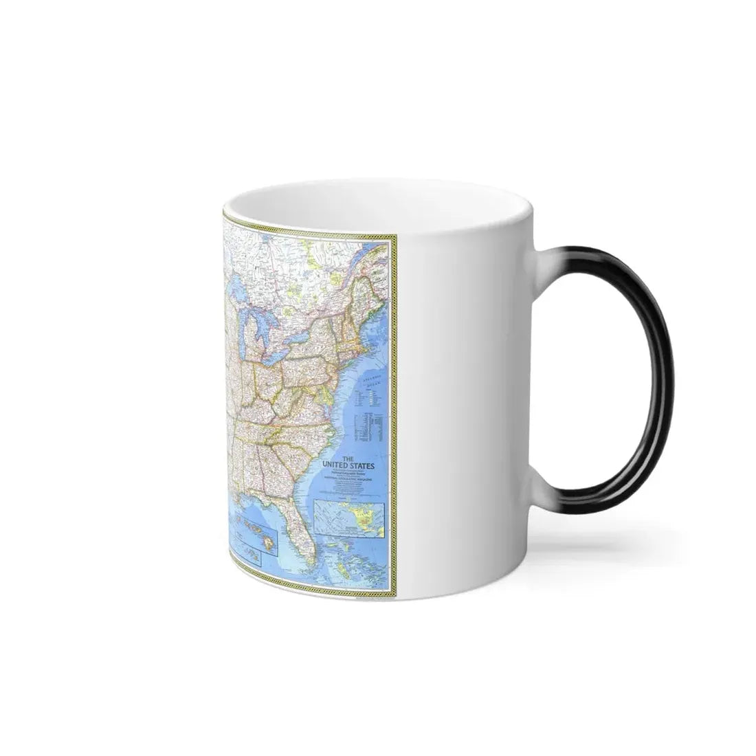 USA - The United States (1976) (Map) Color Changing Mug 11oz - Go Mug Yourself