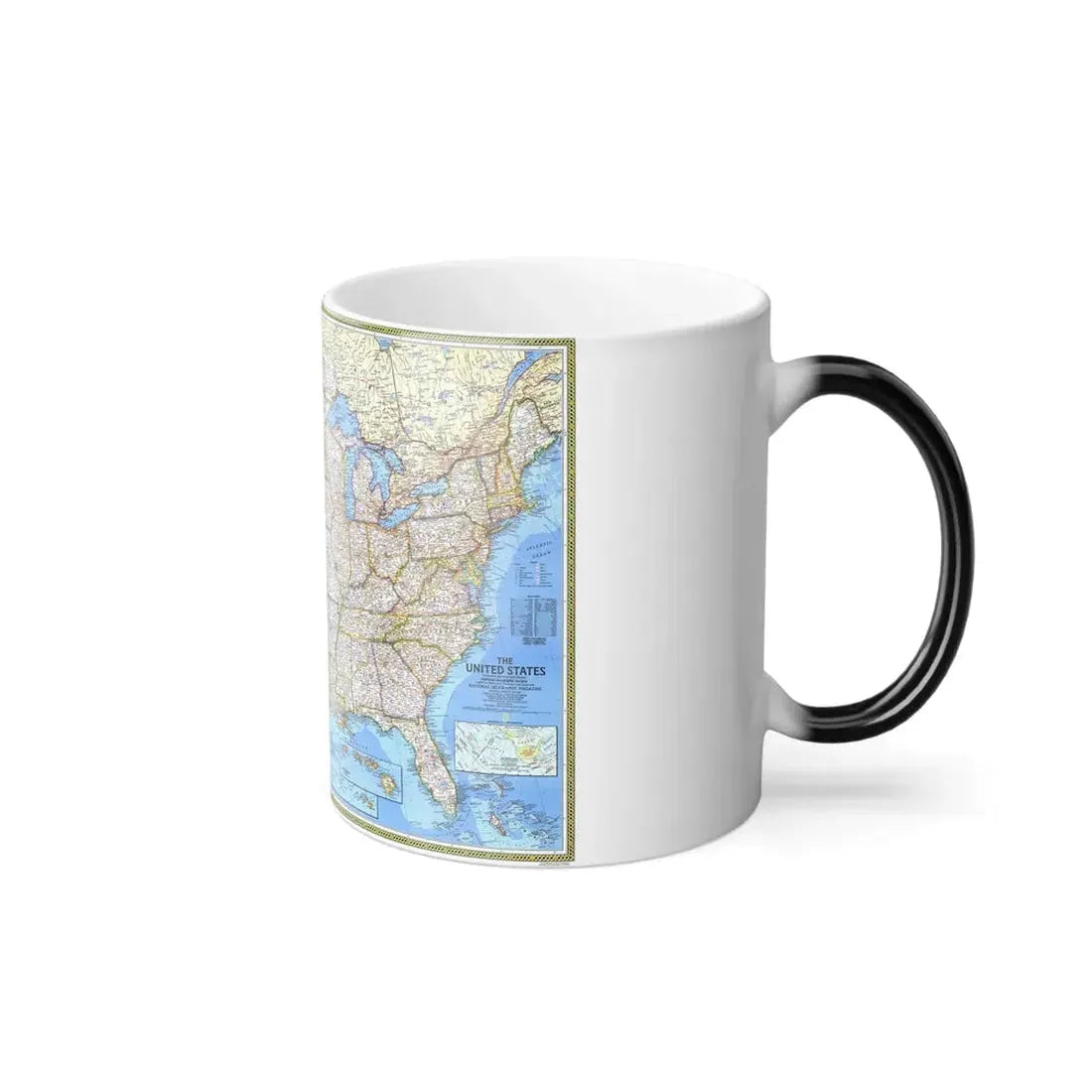 USA - The United States (1987) (Map) Color Changing Mug 11oz - Go Mug Yourself