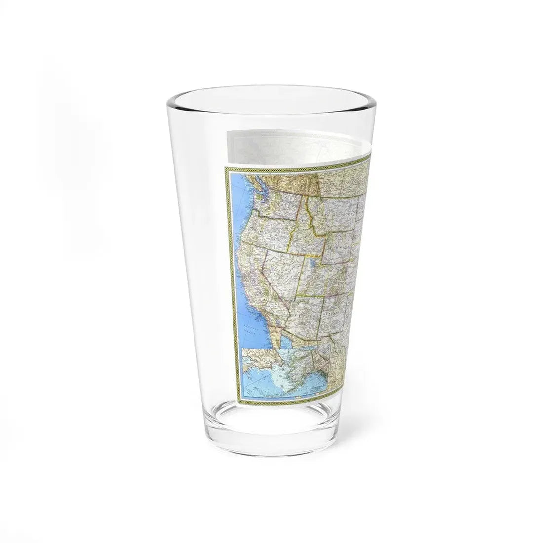 USA - The United States (1987) (Map) Pint Glass 16oz - Go Mug Yourself
