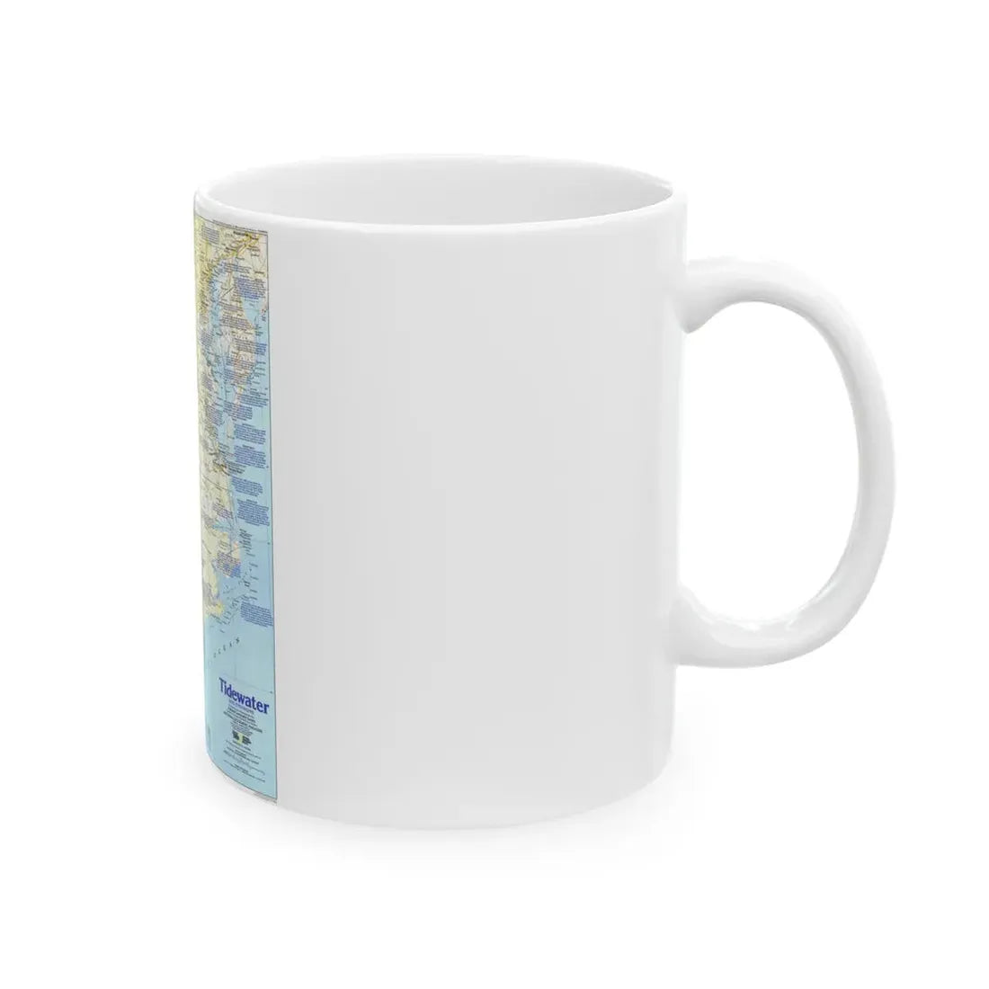 USA - Tidewater and Environs 1 (1988) (Map) White Coffee Mug - Go Mug Yourself