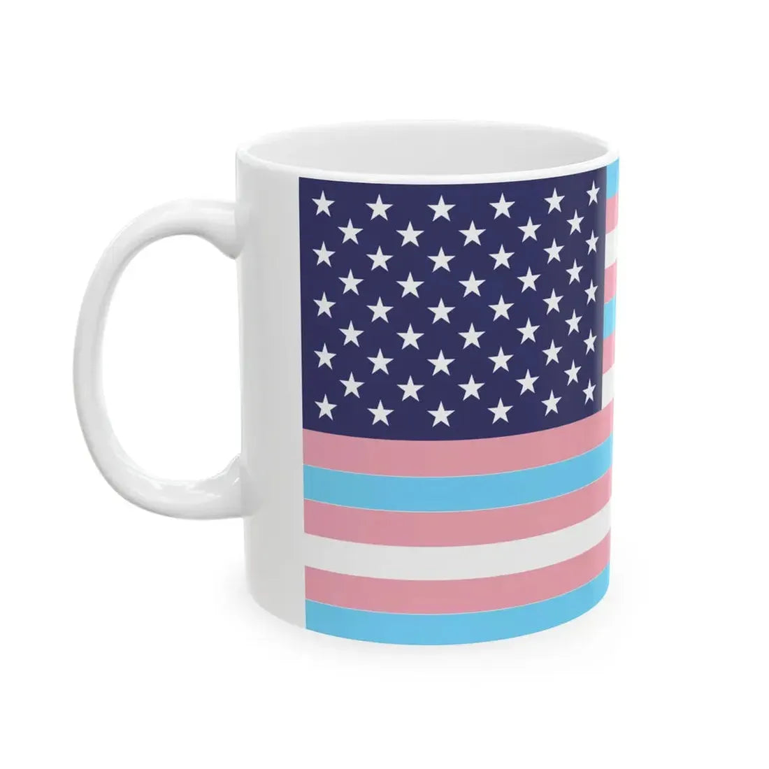 USA Transgender flag (United States) White Coffee Mug - Go Mug Yourself