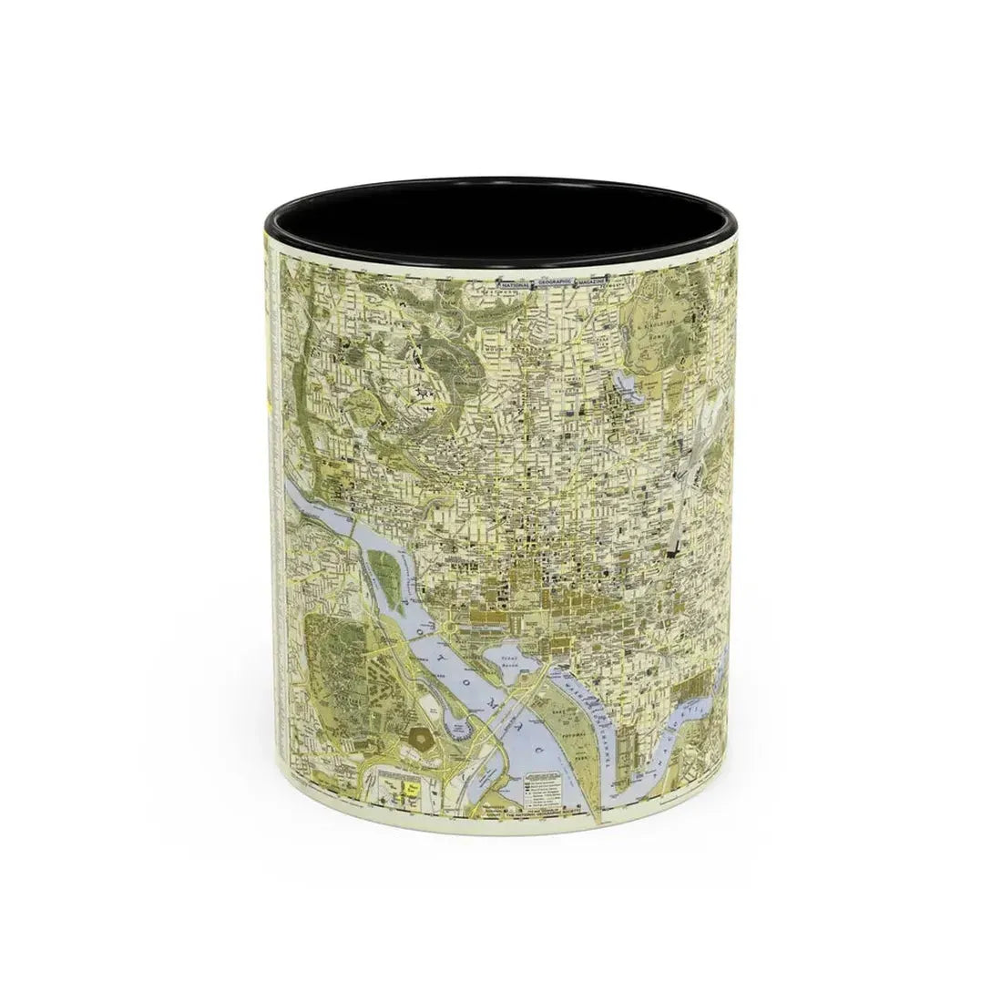 USA - Washington, Central (1948) (Map) Accent Coffee Mug 11oz Black - Go Mug Yourself