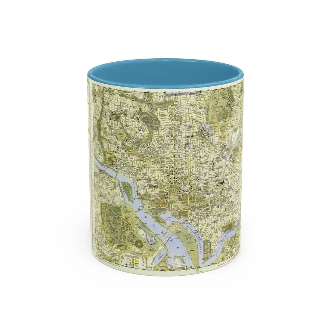 USA - Washington, Central (1948) (Map) Accent Coffee Mug 11oz Light Blue - Go Mug Yourself