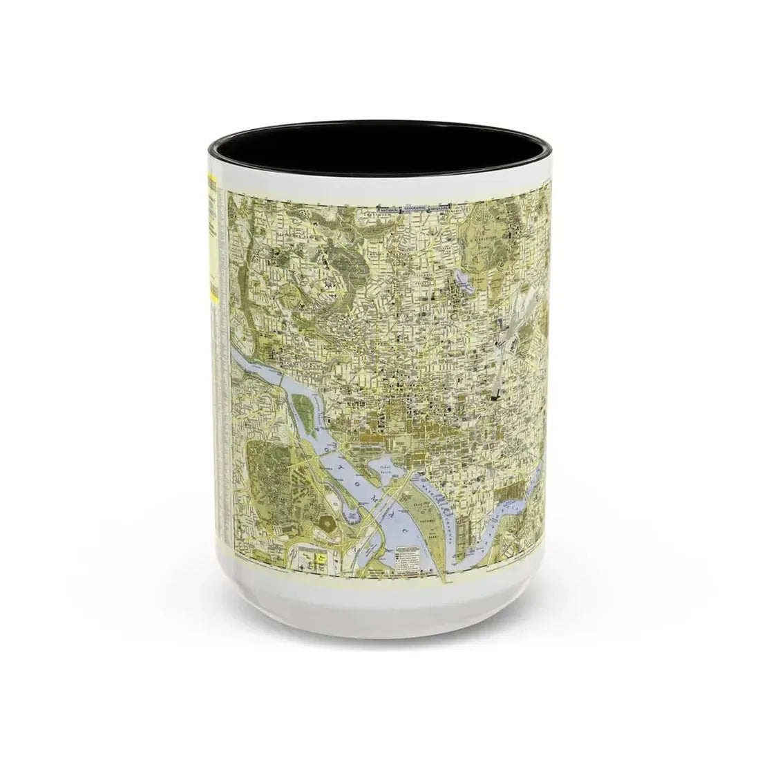 USA - Washington, Central (1948) (Map) Accent Coffee Mug 15oz Black - Go Mug Yourself