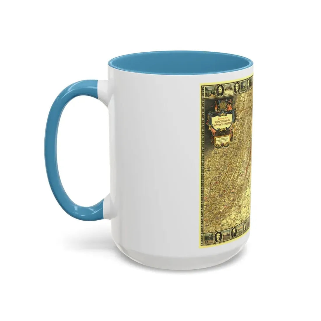 USA - Washington, Historic and Scenic (1939) (Map) Accent Coffee Mug - Go Mug Yourself