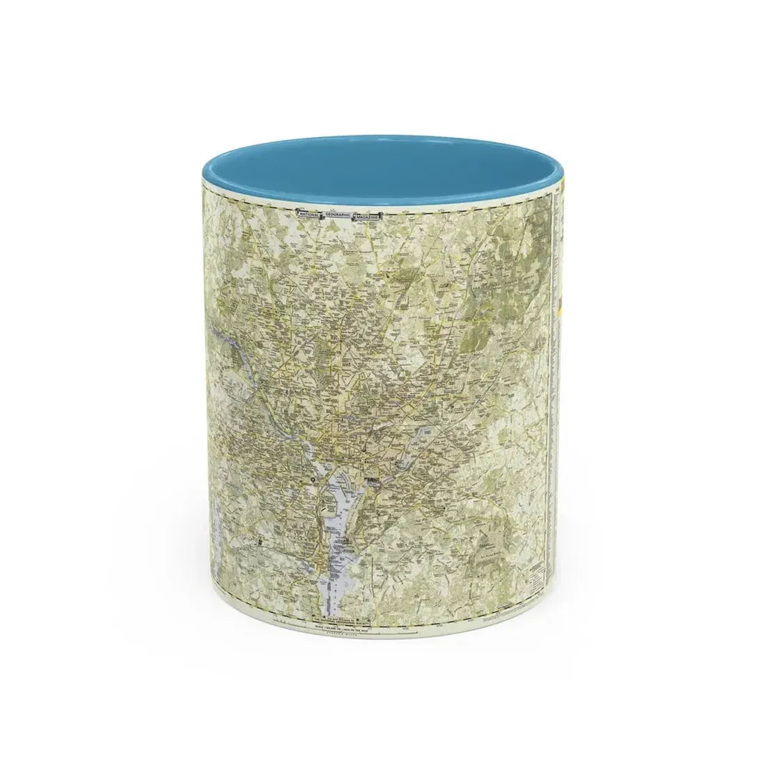 USA - Washington, Suburban (1948) (Map) Accent Coffee Mug 11oz Light Blue - Go Mug Yourself