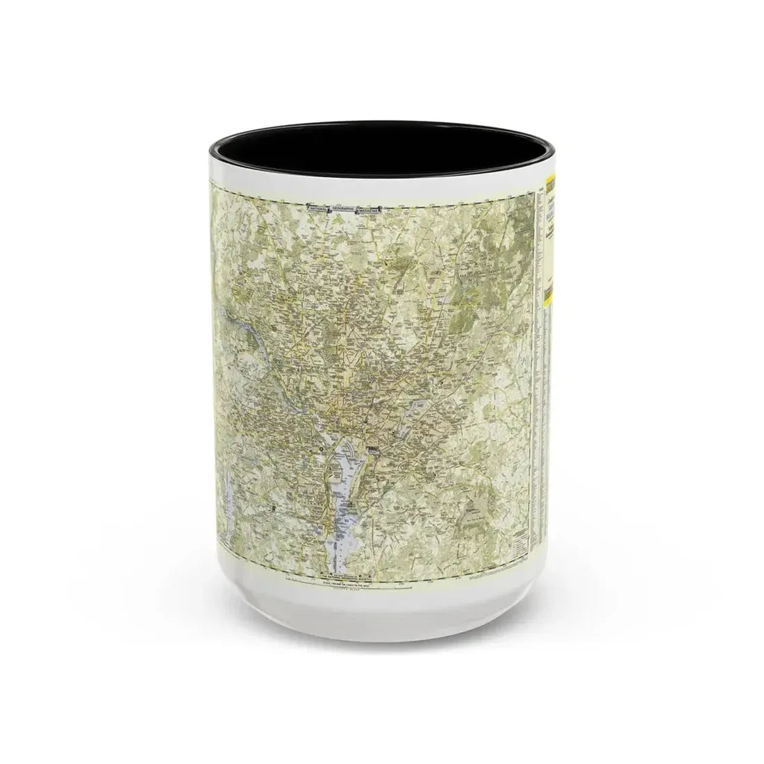 USA - Washington, Suburban (1948) (Map) Accent Coffee Mug 15oz Black - Go Mug Yourself