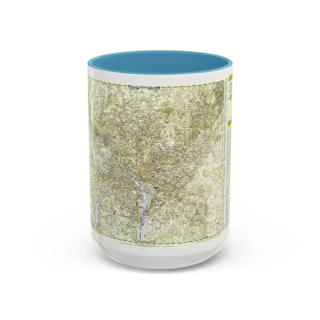 USA - Washington, Suburban (1948) (Map) Accent Coffee Mug 15oz Light Blue - Go Mug Yourself