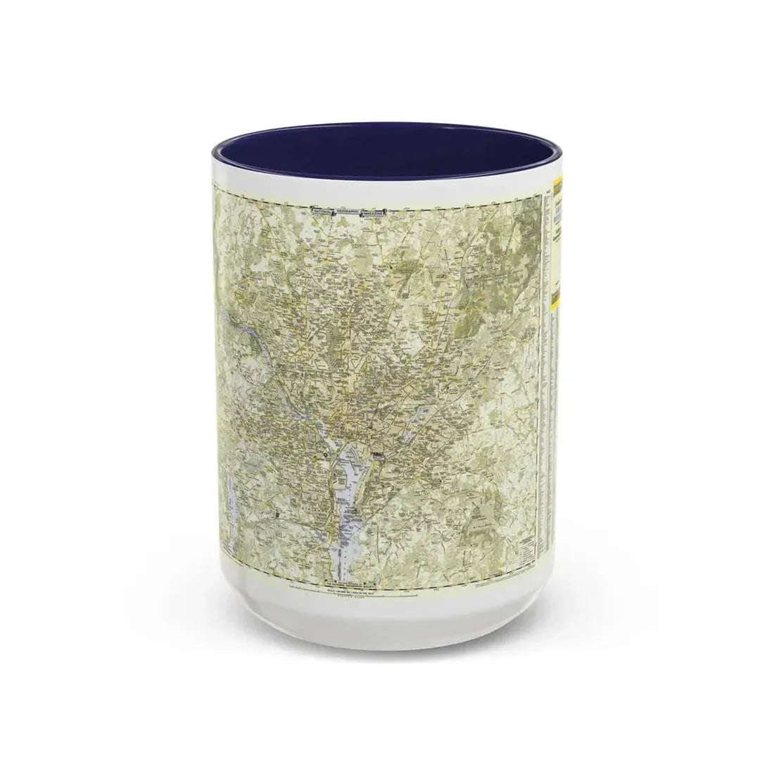 USA - Washington, Suburban (1948) (Map) Accent Coffee Mug 15oz Navy - Go Mug Yourself