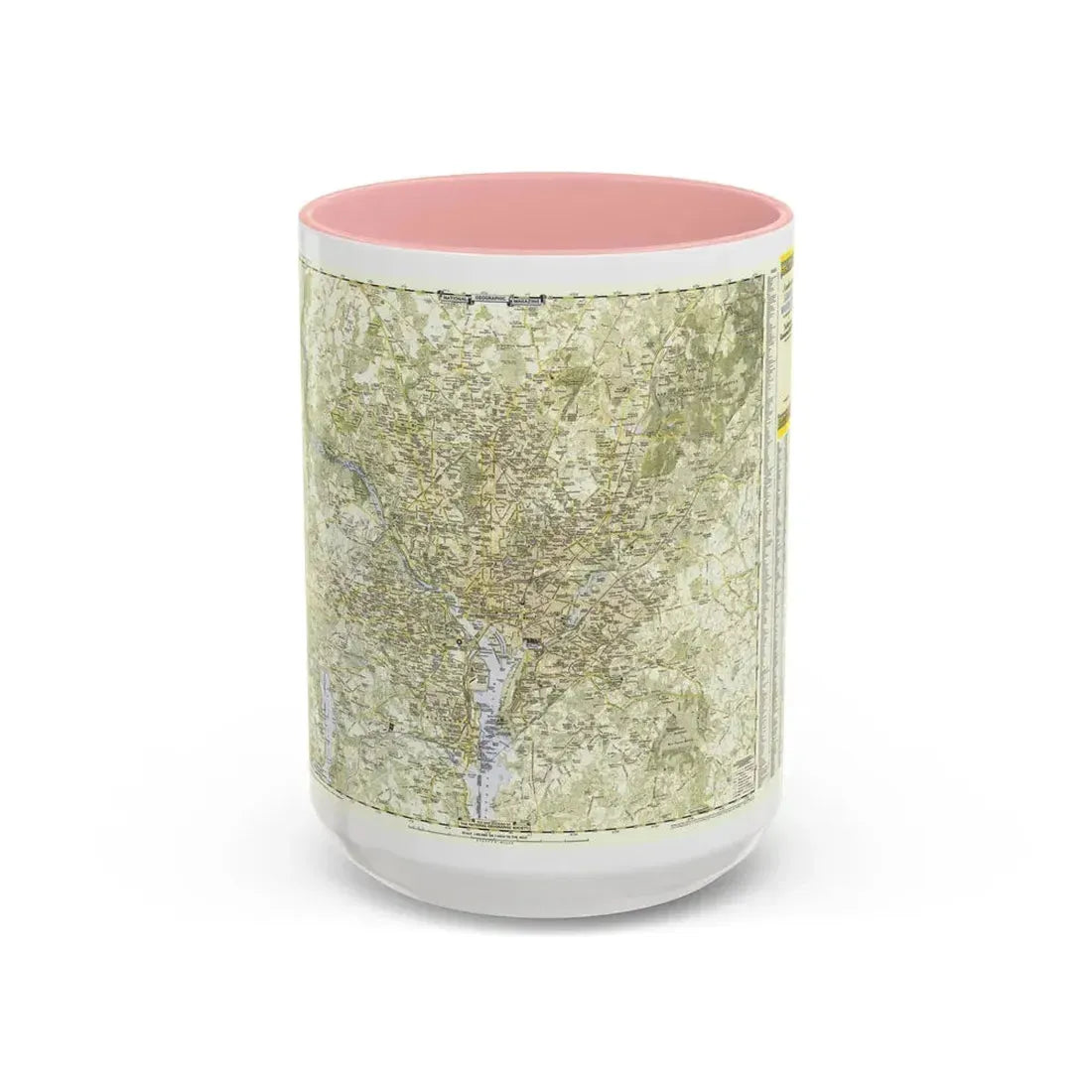 USA - Washington, Suburban (1948) (Map) Accent Coffee Mug 15oz Pink - Go Mug Yourself