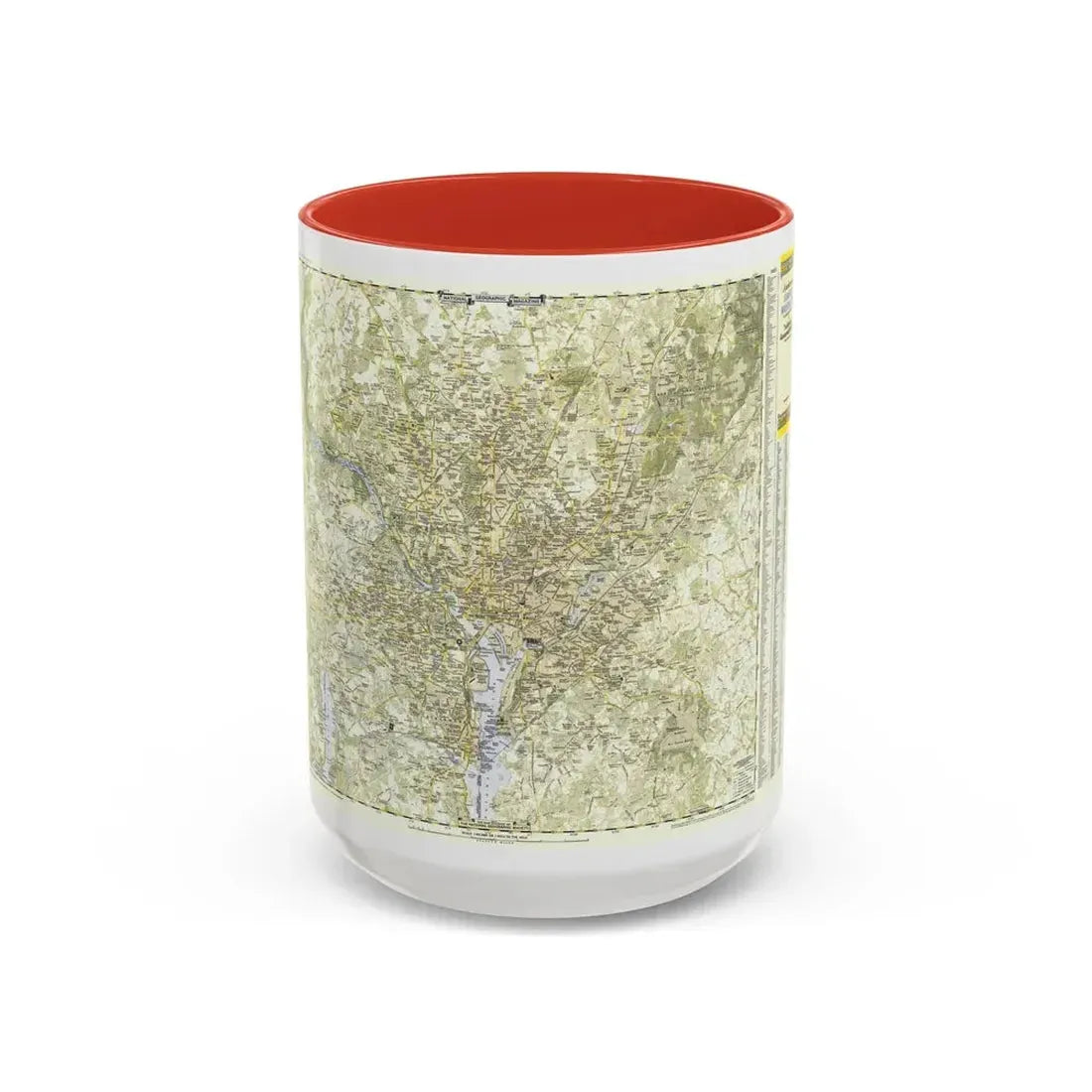 USA - Washington, Suburban (1948) (Map) Accent Coffee Mug 15oz Red - Go Mug Yourself