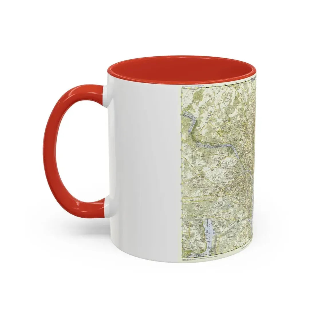 USA - Washington, Suburban (1948) (Map) Accent Coffee Mug - Go Mug Yourself
