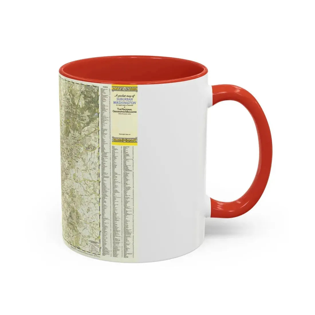 USA - Washington, Suburban (1948) (Map) Accent Coffee Mug - Go Mug Yourself