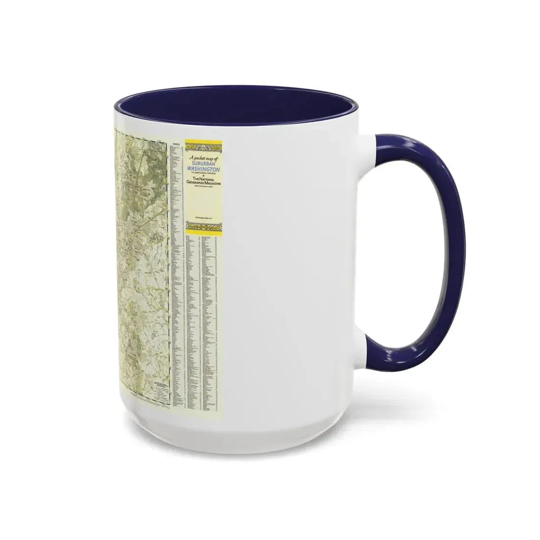 USA - Washington, Suburban (1948) (Map) Accent Coffee Mug - Go Mug Yourself