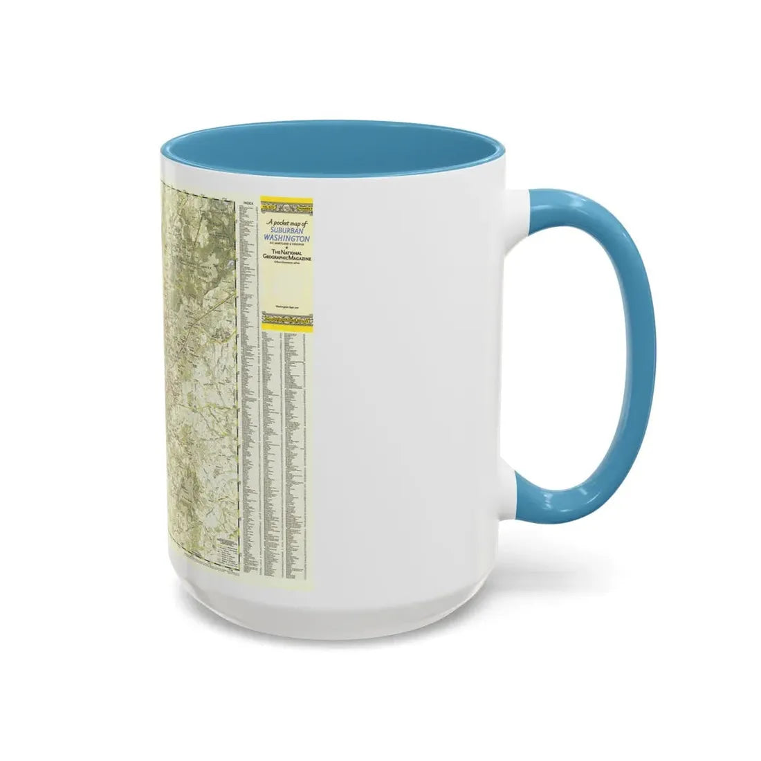 USA - Washington, Suburban (1948) (Map) Accent Coffee Mug - Go Mug Yourself