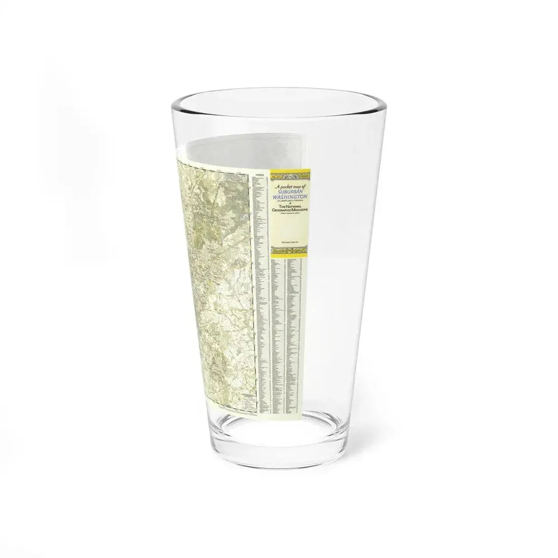 USA - Washington, Suburban (1948) (Map) Pint Glass 16oz - Go Mug Yourself