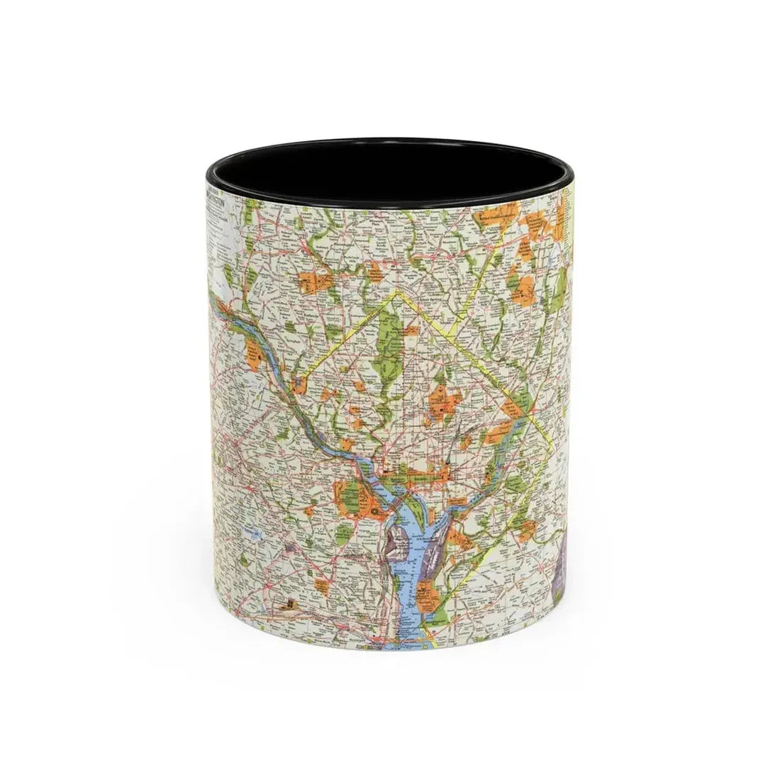 USA - Washington, Suburban (1964) (Map) Accent Coffee Mug 11oz Black - Go Mug Yourself