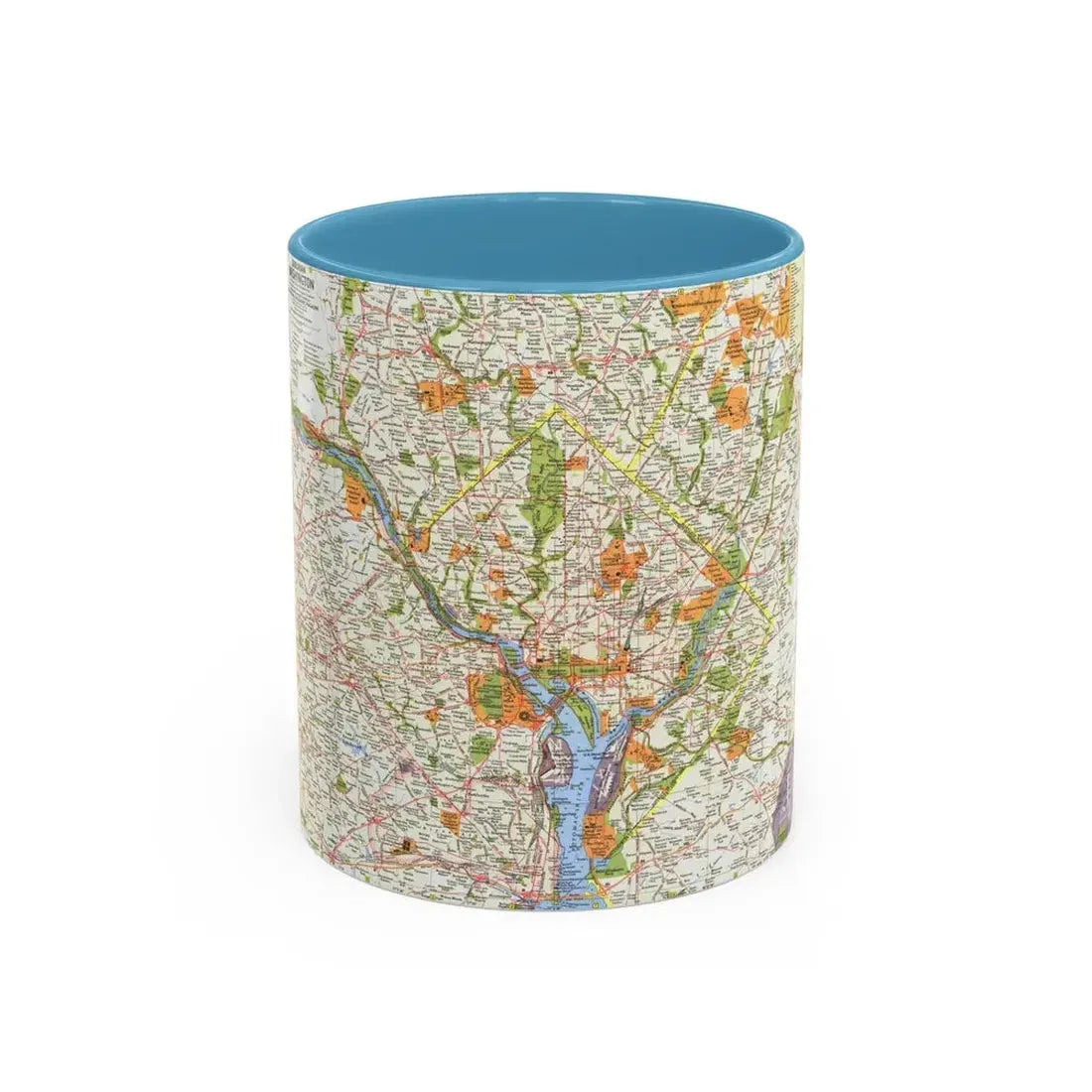 USA - Washington, Suburban (1964) (Map) Accent Coffee Mug 11oz Light Blue - Go Mug Yourself