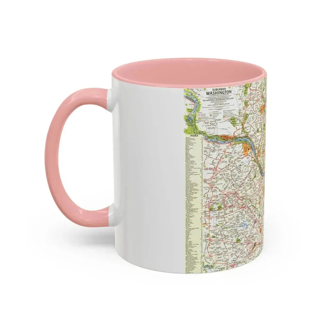 USA - Washington, Suburban (1964) (Map) Accent Coffee Mug - Go Mug Yourself