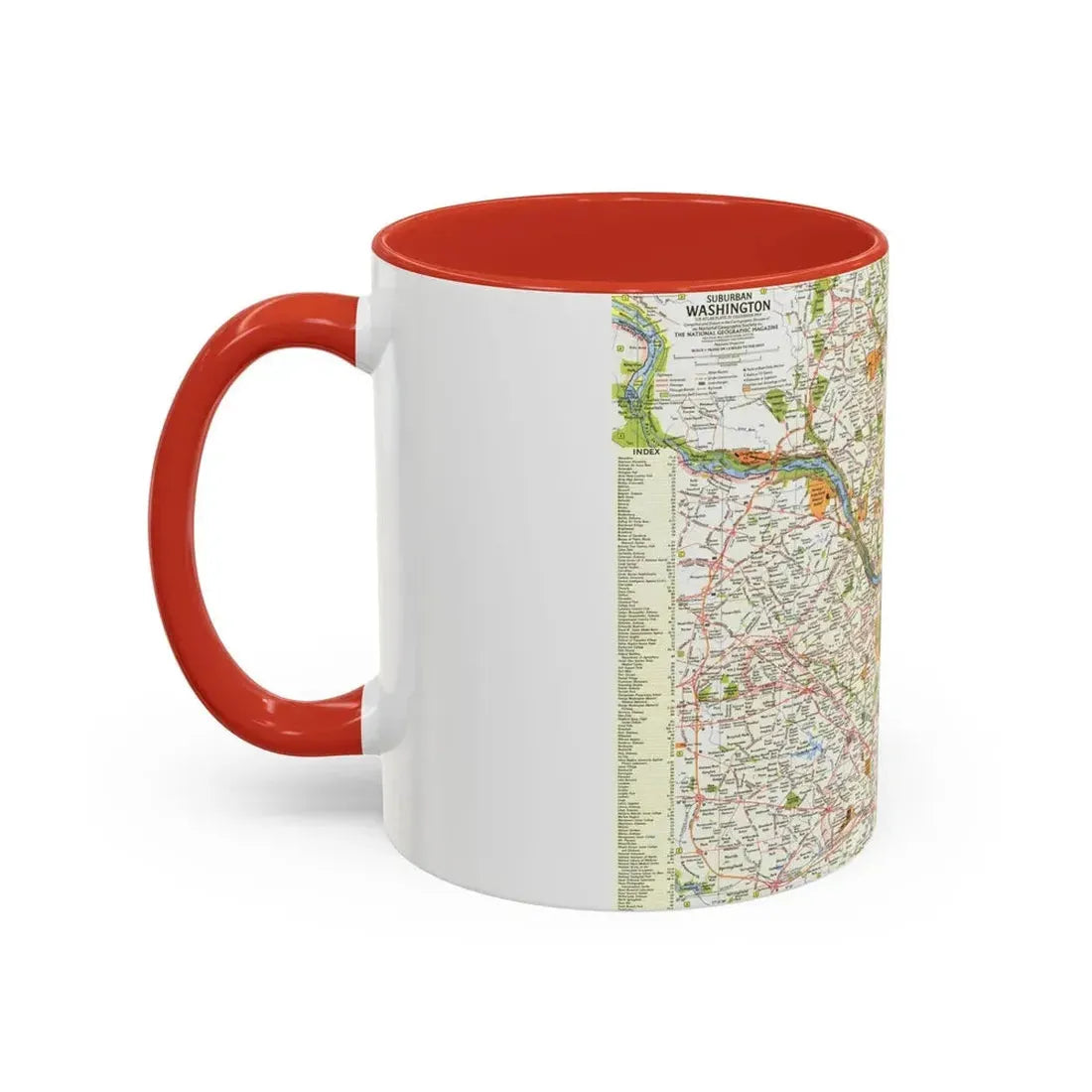 USA - Washington, Suburban (1964) (Map) Accent Coffee Mug - Go Mug Yourself