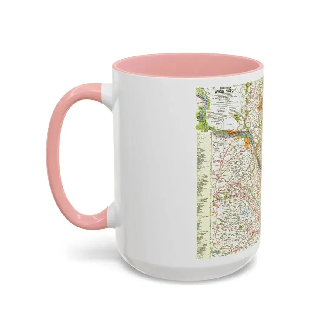 USA - Washington, Suburban (1964) (Map) Accent Coffee Mug - Go Mug Yourself