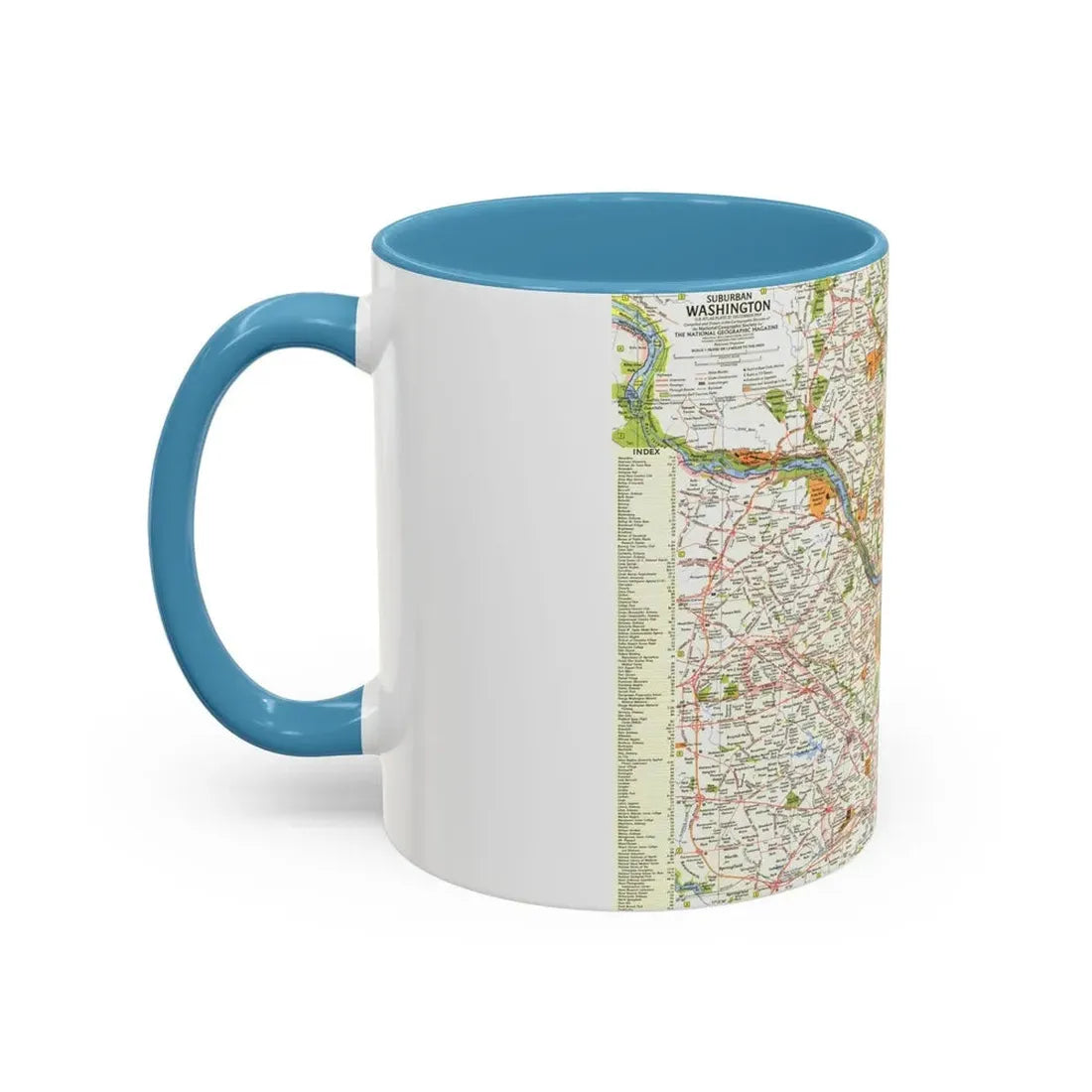 USA - Washington, Suburban (1964) (Map) Accent Coffee Mug - Go Mug Yourself