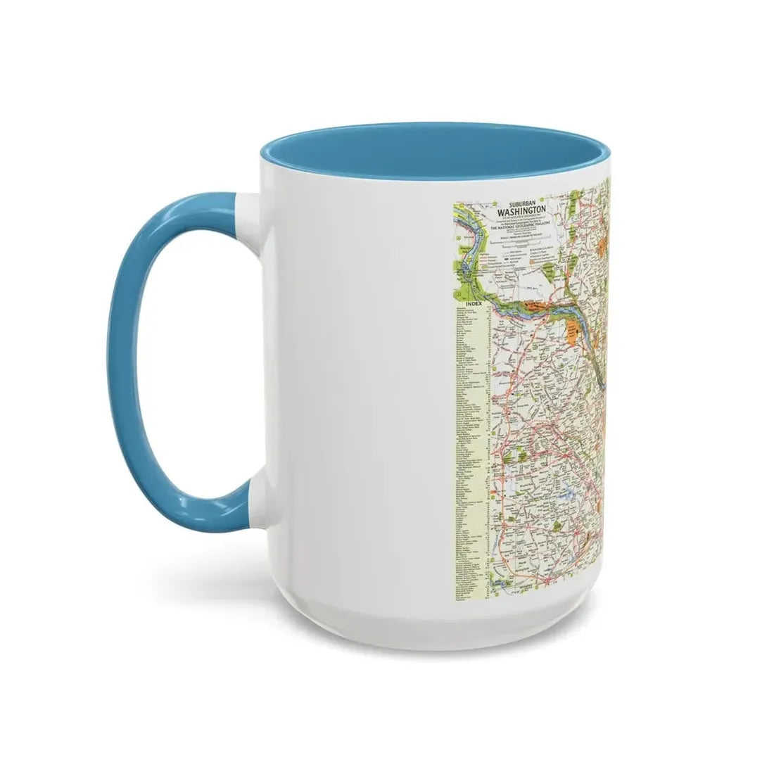 USA - Washington, Suburban (1964) (Map) Accent Coffee Mug - Go Mug Yourself