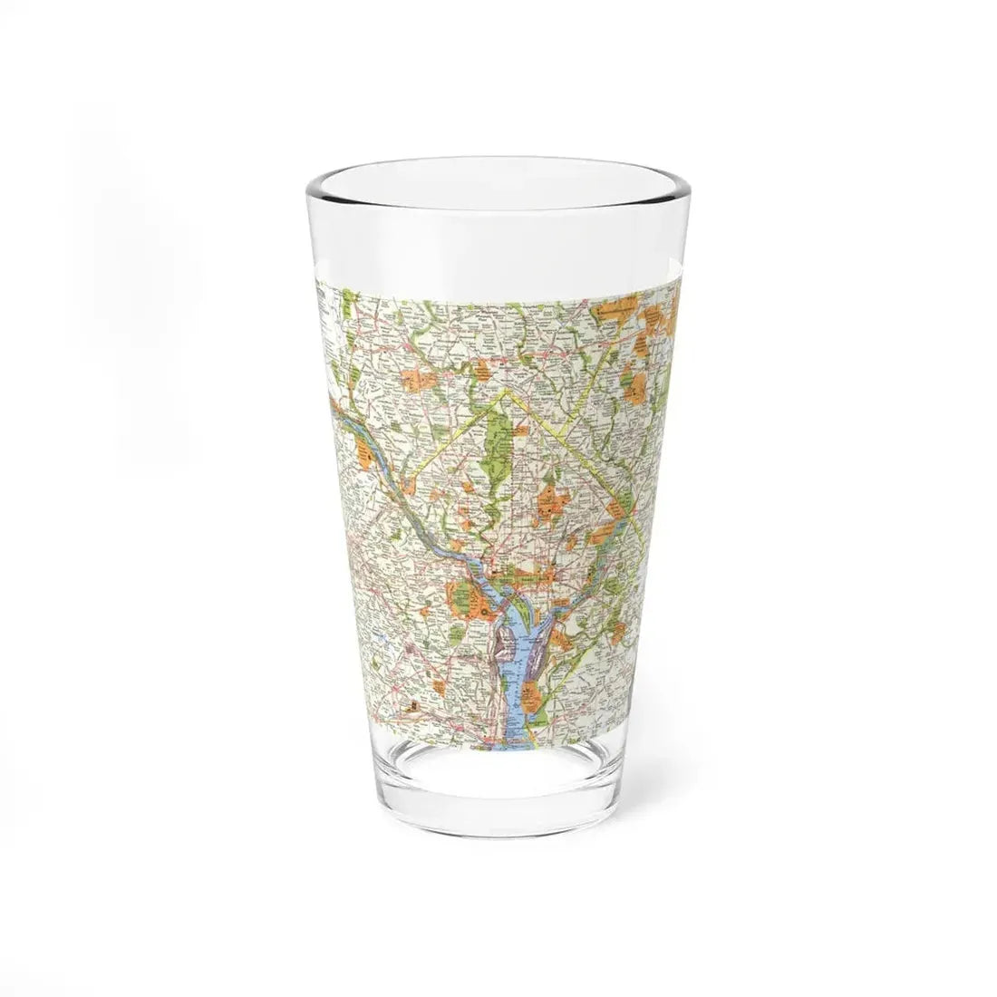 USA - Washington, Suburban (1964) (Map) Pint Glass 16oz 16oz - Go Mug Yourself