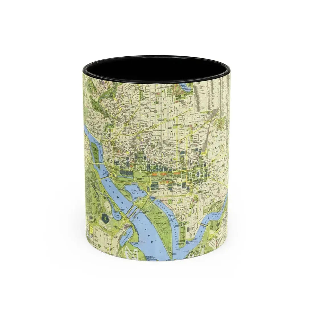 USA - Washington, Tourist (1964) (Map) Accent Coffee Mug 11oz Black - Go Mug Yourself