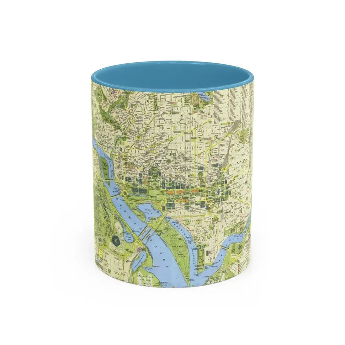 USA - Washington, Tourist (1964) (Map) Accent Coffee Mug 11oz Light Blue - Go Mug Yourself