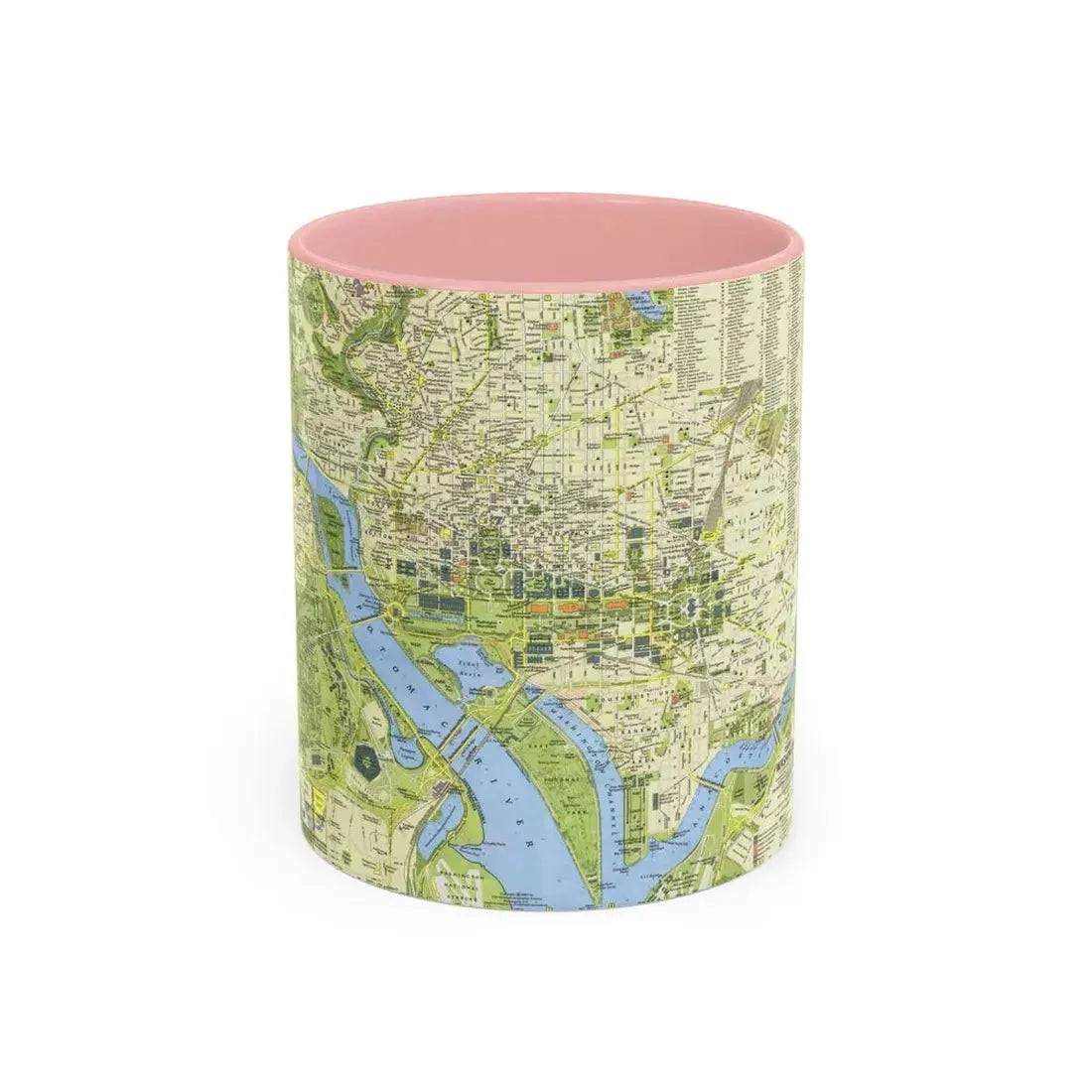 USA - Washington, Tourist (1964) (Map) Accent Coffee Mug 11oz Pink - Go Mug Yourself