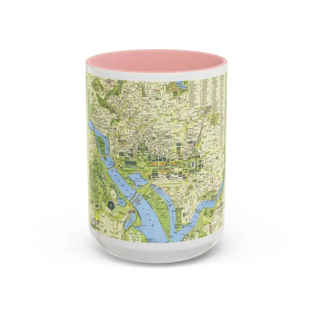 USA - Washington, Tourist (1964) (Map) Accent Coffee Mug 15oz Pink - Go Mug Yourself