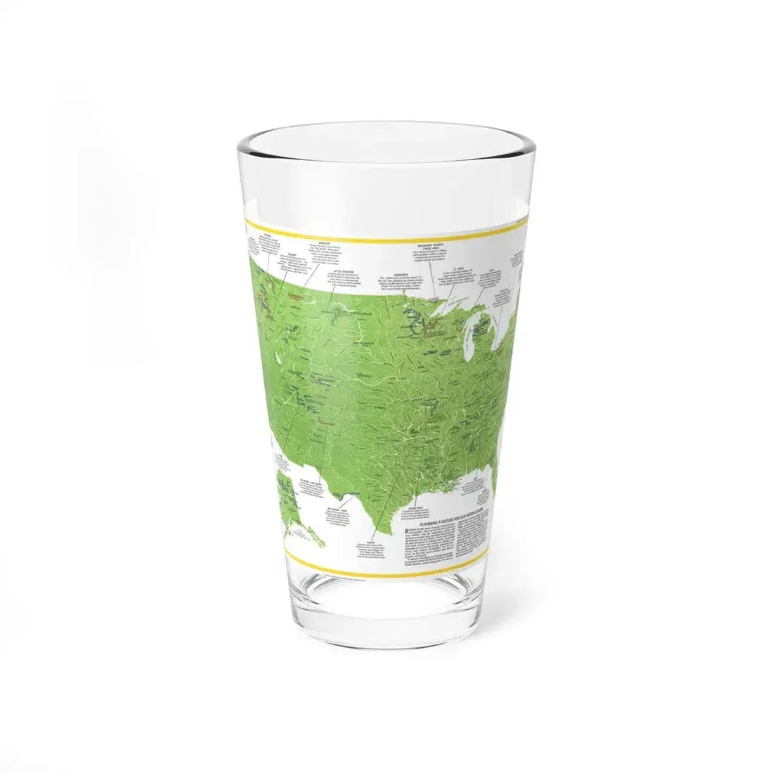USA - Wild and Scenic Rivers 1 (1977) (Map) Pint Glass 16oz 16oz - Go Mug Yourself