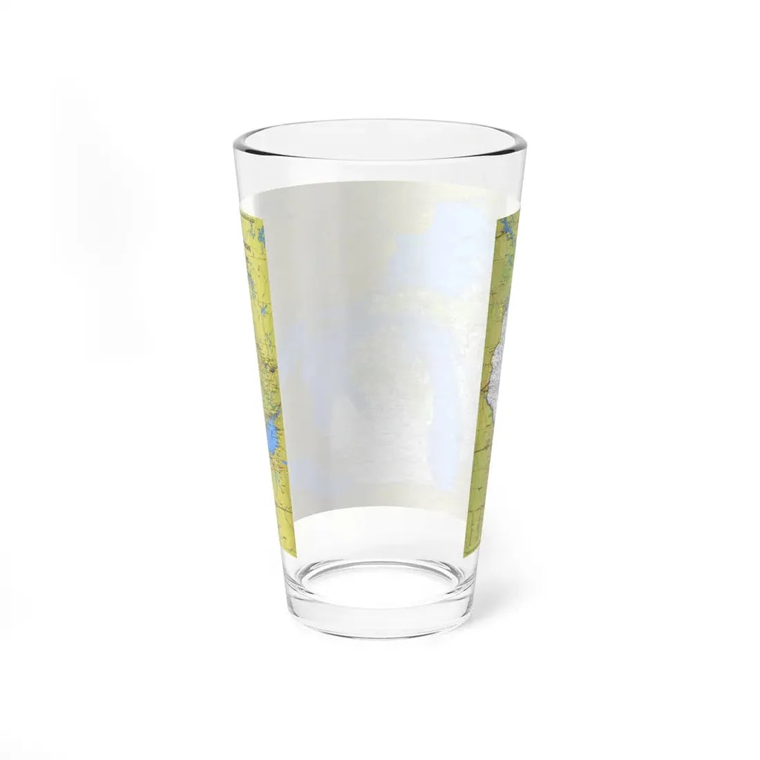 USA - Wisconsin, Michigan ,Great Lakes 1 (1973) (Map) Pint Glass 16oz - Go Mug Yourself