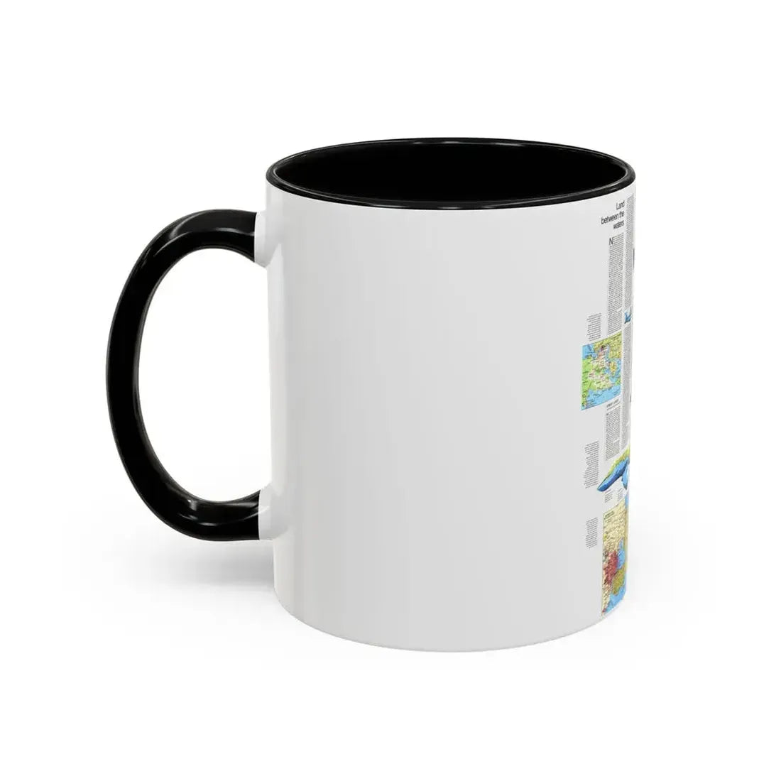 USA - Wisconsin, Michigan ,Great Lakes 2 (1973) (Map) Accent Coffee Mug - Go Mug Yourself