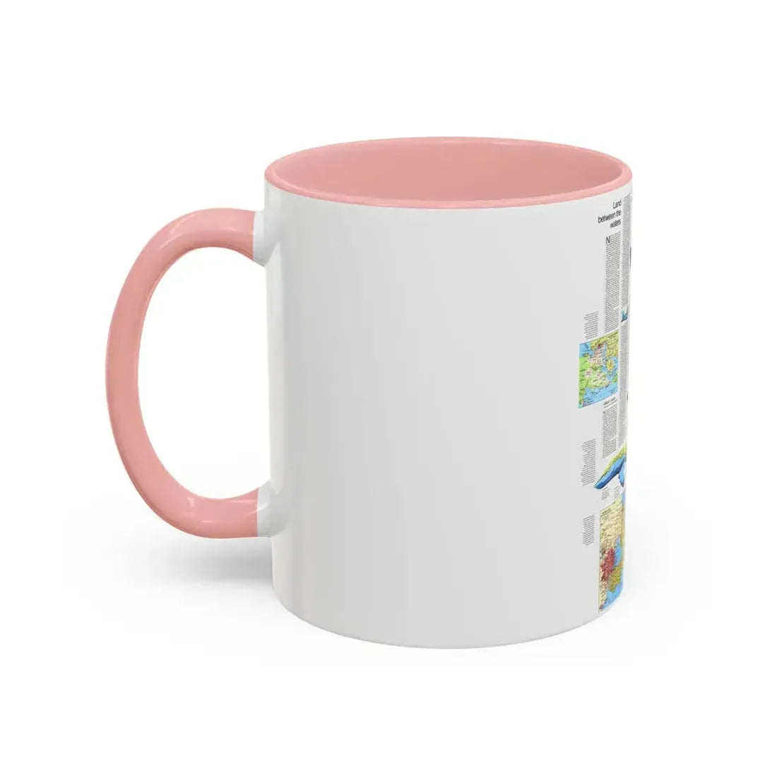 USA - Wisconsin, Michigan ,Great Lakes 2 (1973) (Map) Accent Coffee Mug - Go Mug Yourself