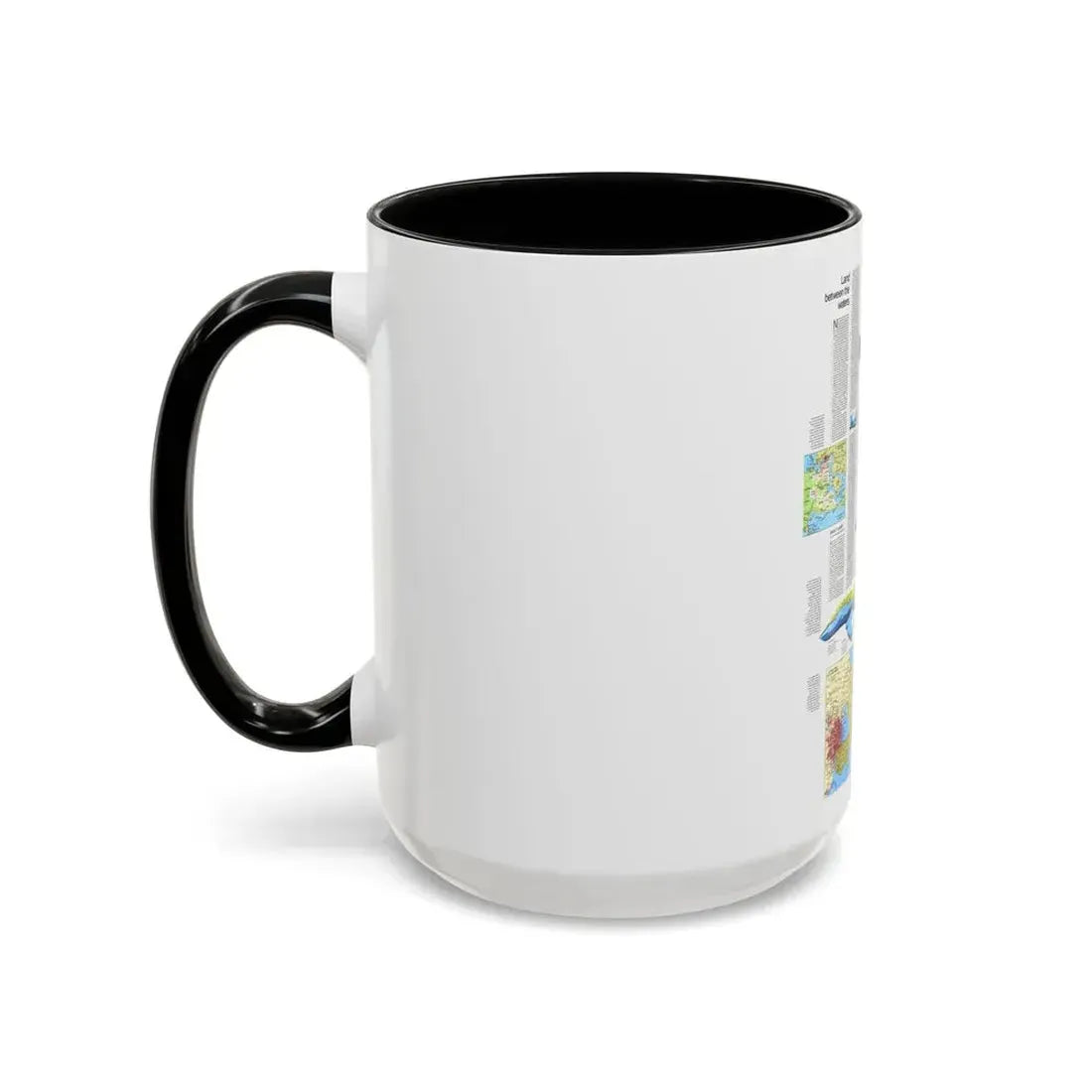 USA - Wisconsin, Michigan ,Great Lakes 2 (1973) (Map) Accent Coffee Mug - Go Mug Yourself