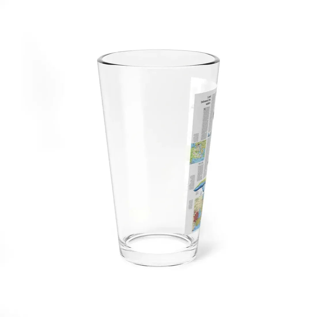 USA - Wisconsin, Michigan ,Great Lakes 2 (1973) (Map) Pint Glass 16oz - Go Mug Yourself