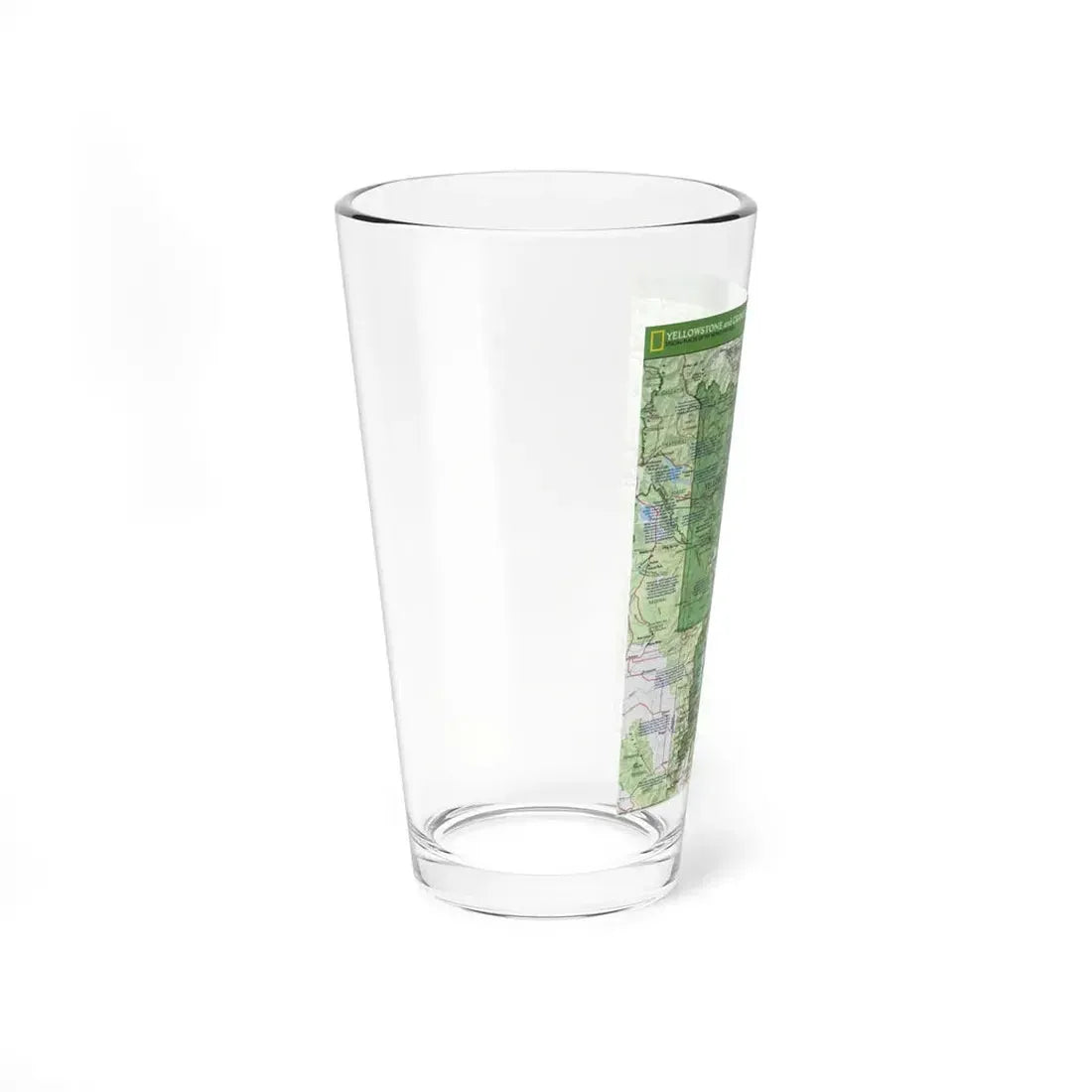 USA - Yellowstone and Grand Teton 1 1989) (Map) Pint Glass 16oz - Go Mug Yourself
