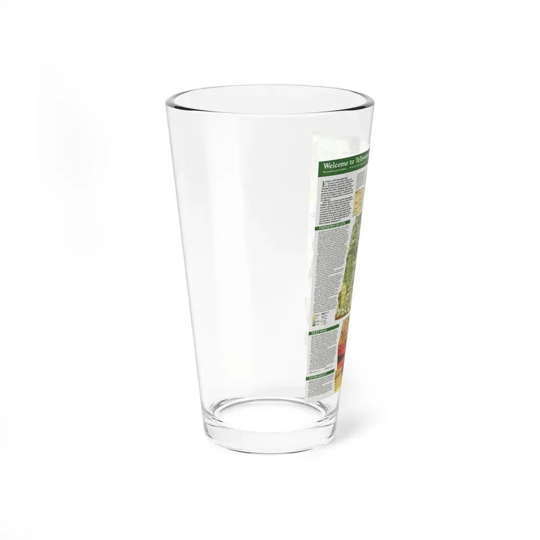USA - Yellowstone and Grand Teton 2 (1989) (Map) Pint Glass 16oz - Go Mug Yourself