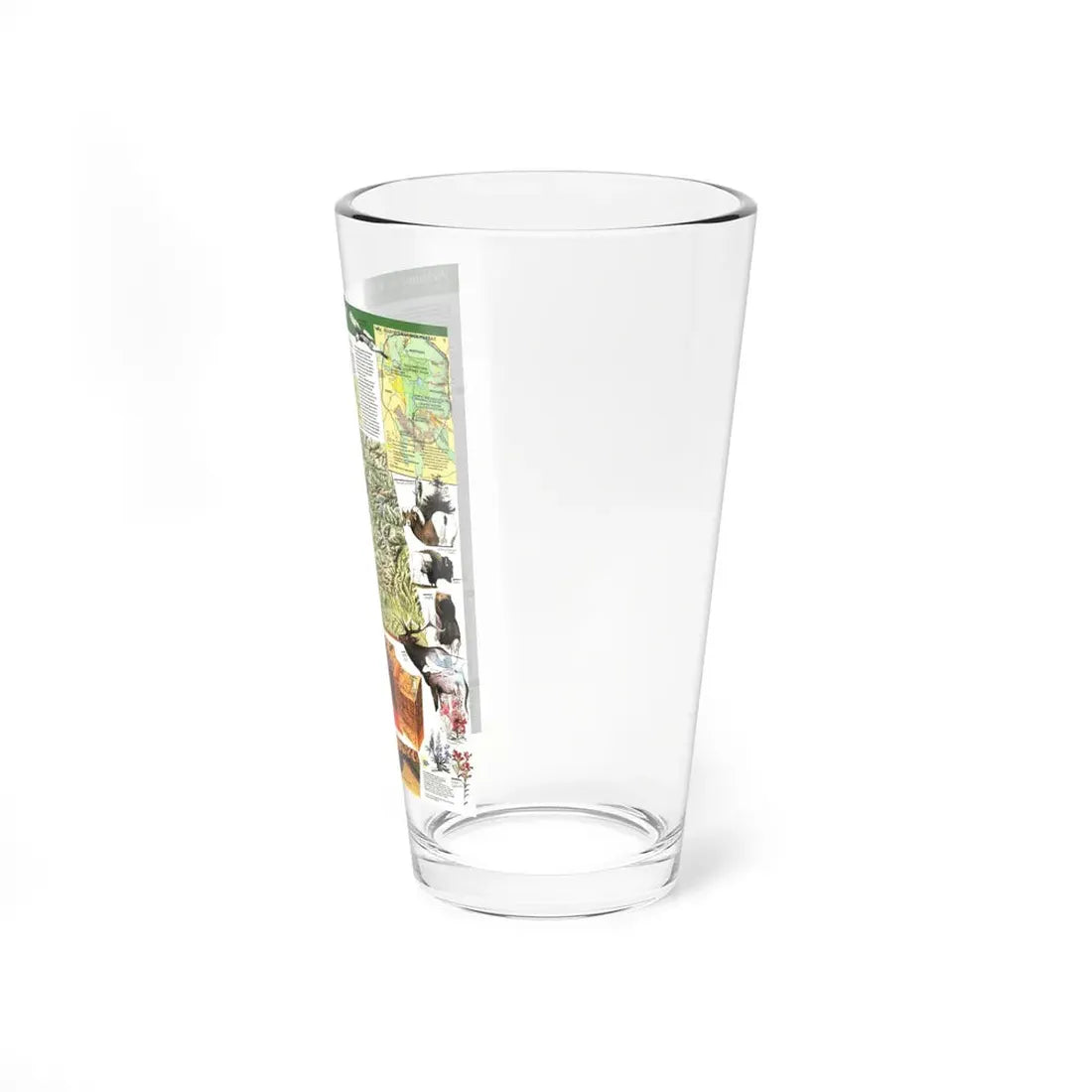 USA - Yellowstone and Grand Teton 2 (1989) (Map) Pint Glass 16oz - Go Mug Yourself