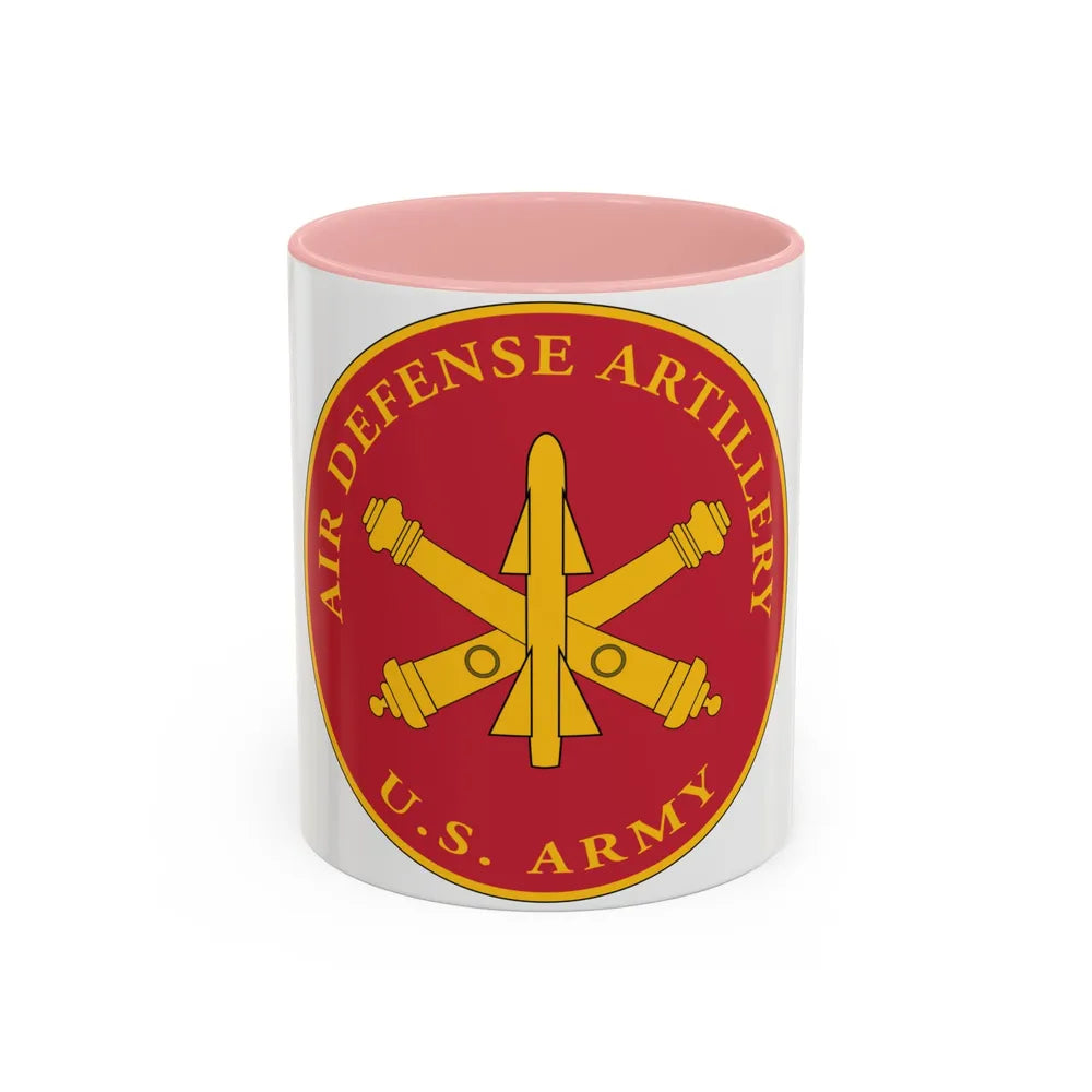 USAADAPLAQUE Air Defense Artillery Branch (U.S. Army) Accent Coffee Mug 11oz Pink - Go Mug Yourself