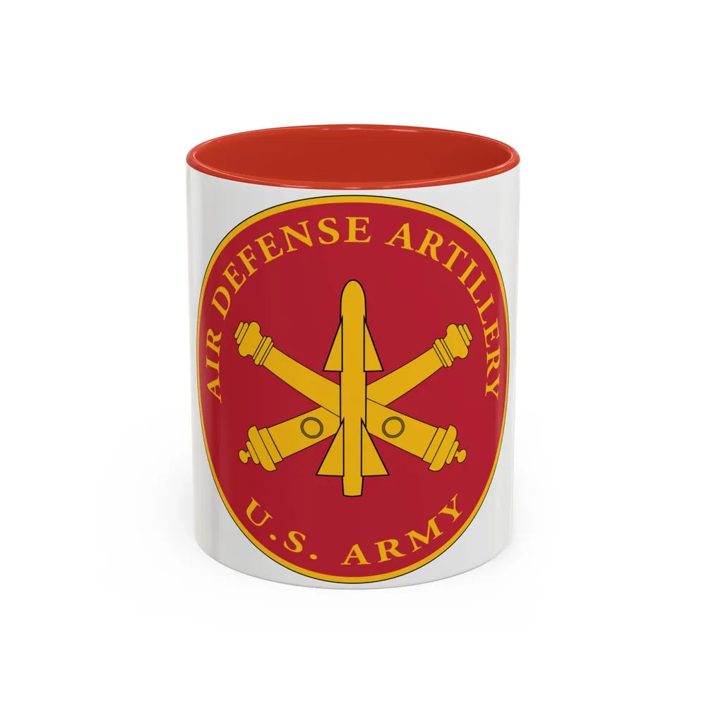 USAADAPLAQUE Air Defense Artillery Branch (U.S. Army) Accent Coffee Mug 11oz Red - Go Mug Yourself